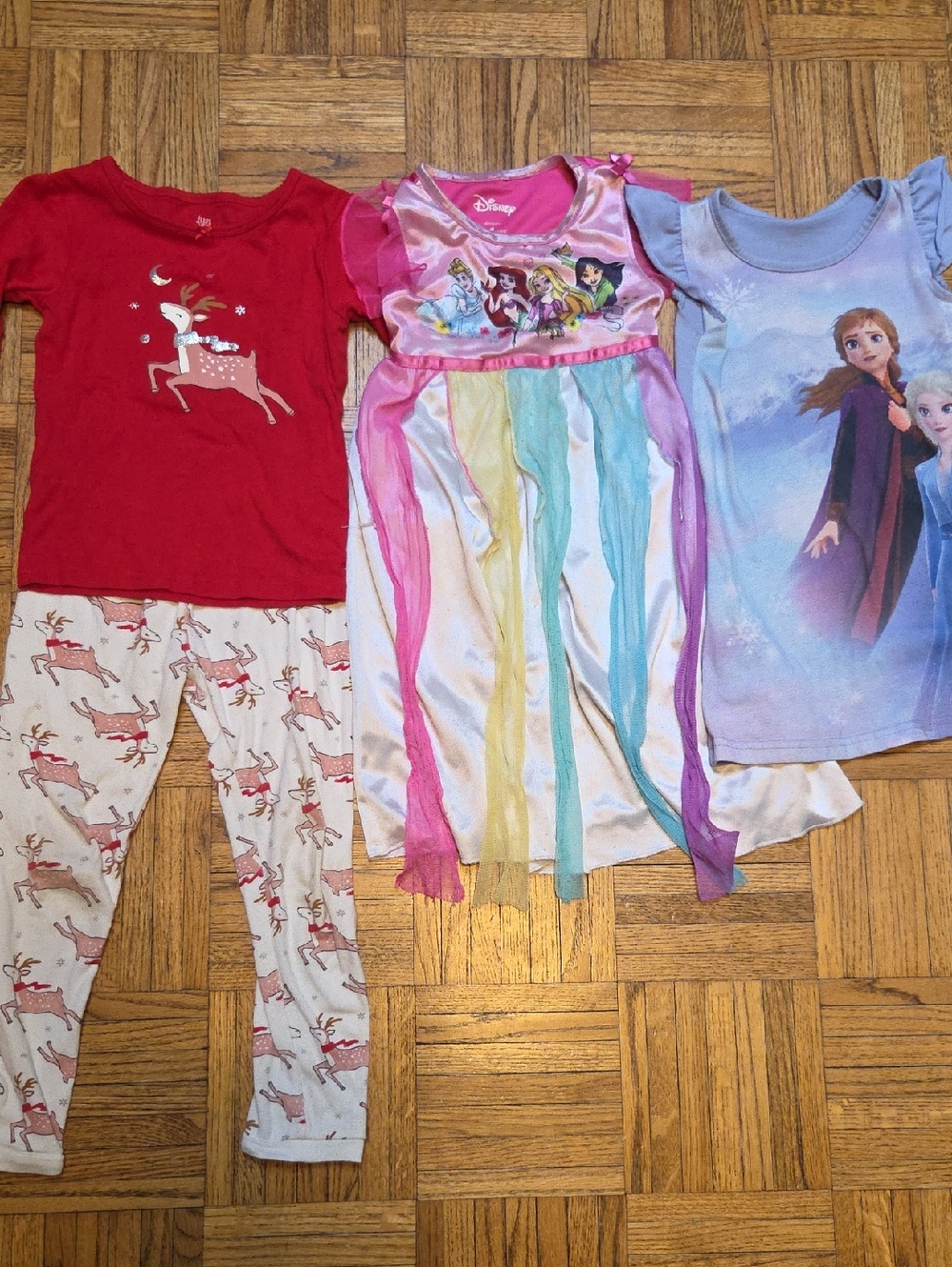 Three Pajamas Girls Size 4-5